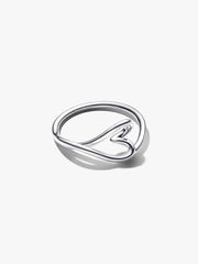 Organically Shaped Heart Small Ring Sterling silver
