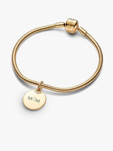Engravable Round Tag Dangle Charm Bracelet Set 2 Quantity