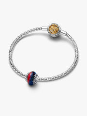 FINAL SALE - Game of Thrones Ice & Fire Dragons Dual Murano Glass Charm Sterling silver