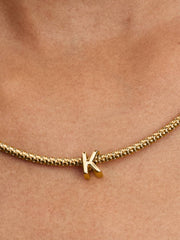 Letter K Alphabet Charm 14k gold plating