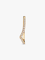Sparkling Wishbone Ring 14k gold plating