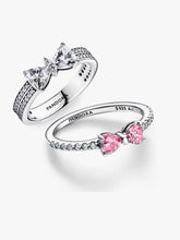 Sparkling Bow Ring Set 2 Quantity