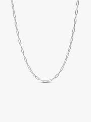 Elongated Link Chain Necklace Sterling silver
