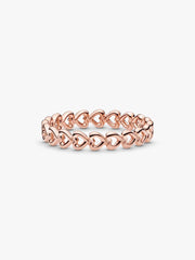 Band of Hearts Ring 14k rose gold plating