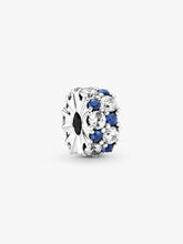 FINAL SALE - Clear & Blue Sparkling Clip Charm Sterling silver