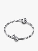 Silver Sparkling Bow Bracelet Set 2 Quantity