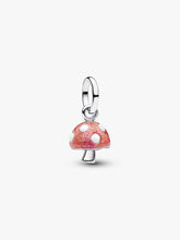 Glow-in-the-dark Mushroom Dangle Charm Sterling silver