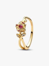 Disney Beauty and the Beast Rose Ring 14k gold plating