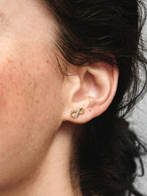 Sparkling Infinity Stud Earrings 14k gold plating