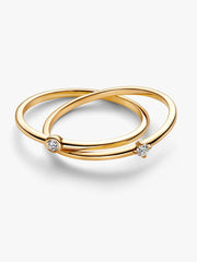 Pandora Era Lab-Grown Diamond Crossover Ring 0.07 ct TW, 14k gold