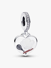 Engravable Baking Tools Heart Dangle Charm Sterling silver