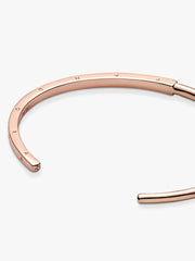 FINAL SALE - Pandora Signature I-D Open Bangle 14k rose gold plating