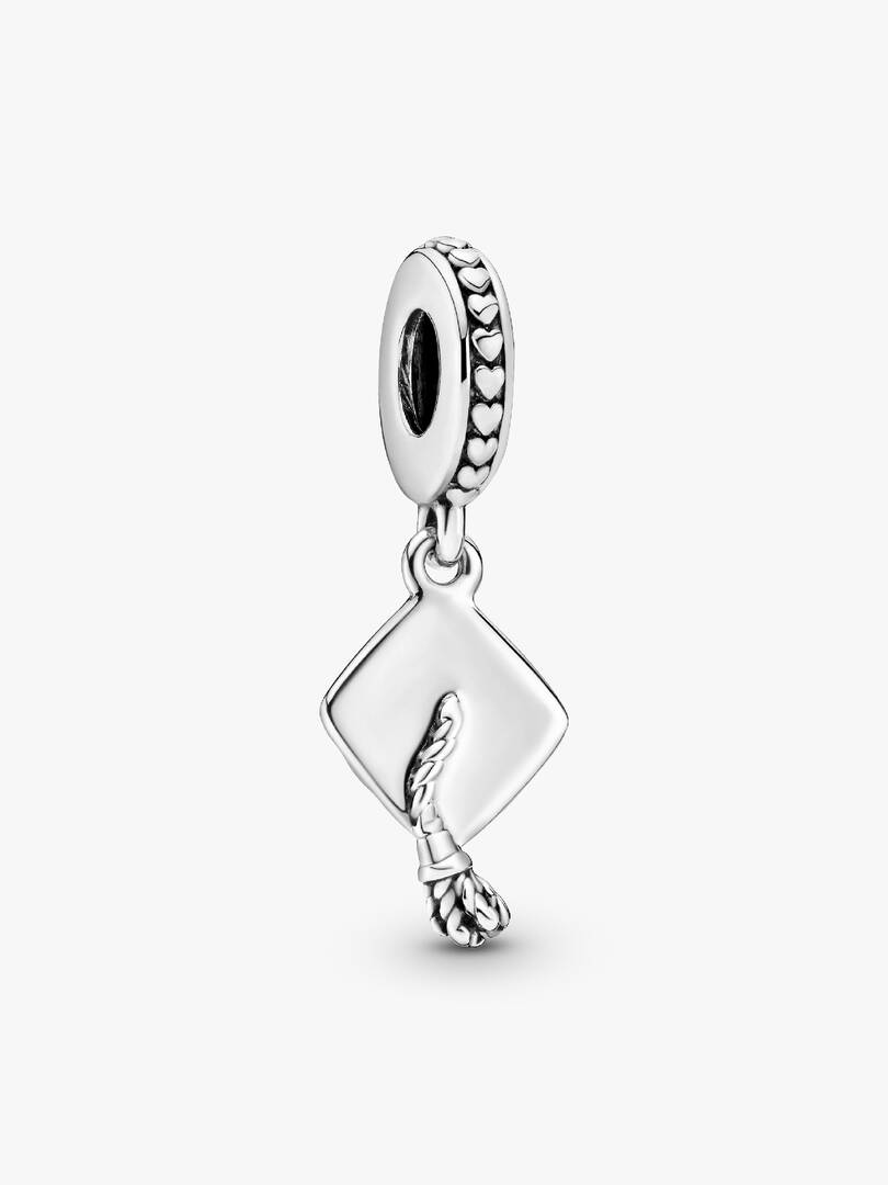 Graduation Cap Dangle Charm Sterling silver
