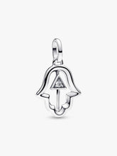 FINAL SALE - Hamsa Hand Medallion Charm Sterling silver