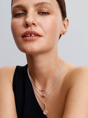 FINAL SALE - Arrow & Murano Glass Heart Necklace Sterling silver