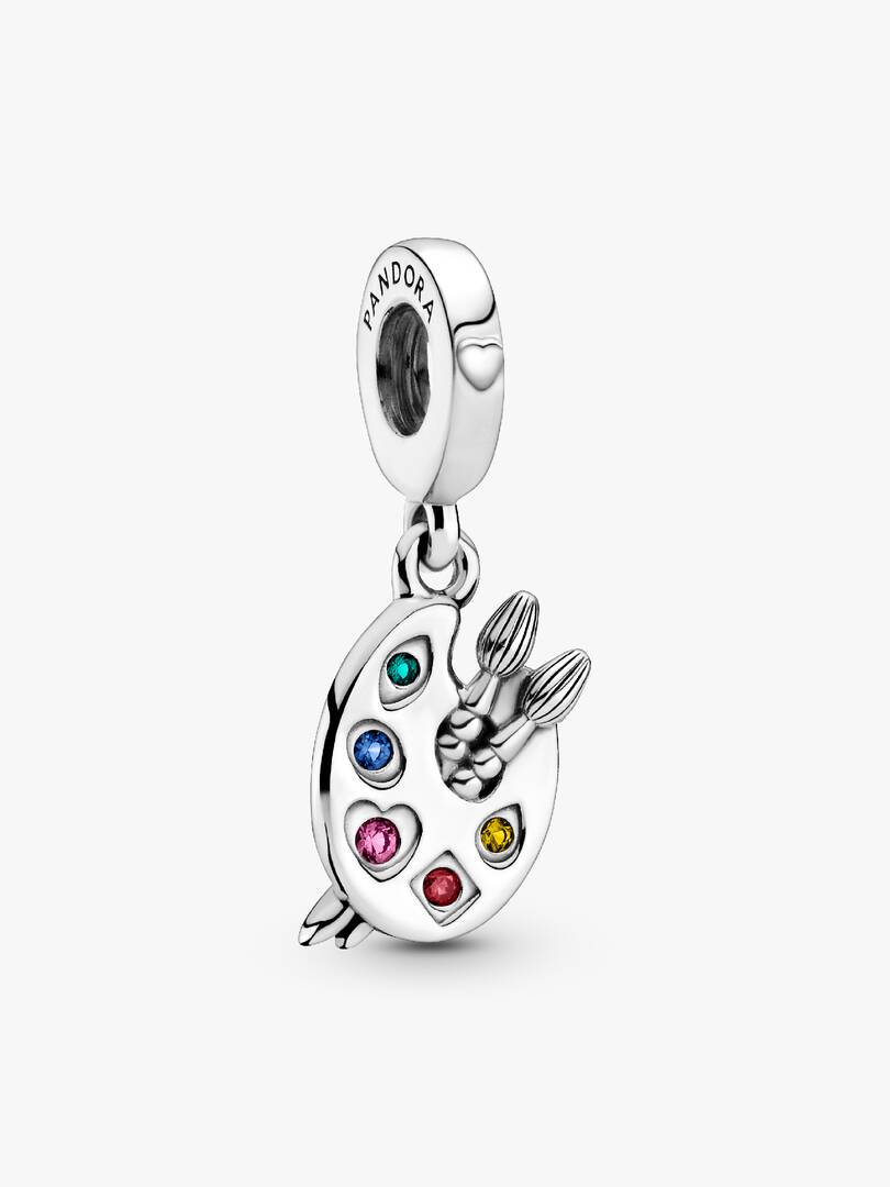 Artist's Palette Dangle Charm Sterling silver