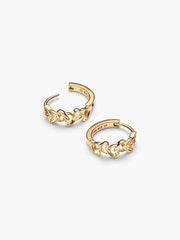 Pandora Era Linked Hearts Hoop Earrings 14k gold