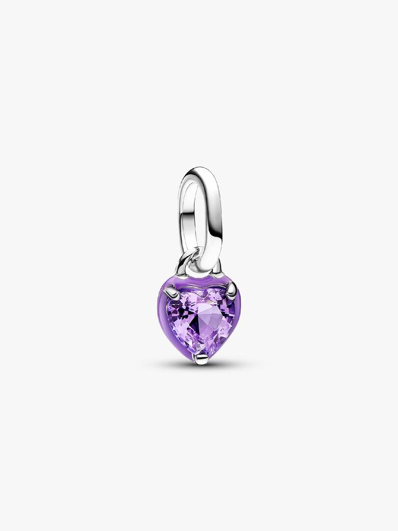 Pandora ME Purple Chakra Heart Mini Dangle Charm Sterling silver
