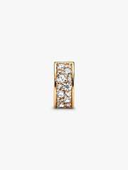 Clear Pavé Clip Charm 14k gold plating