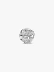 Textured Skull Mini Charm Sterling silver