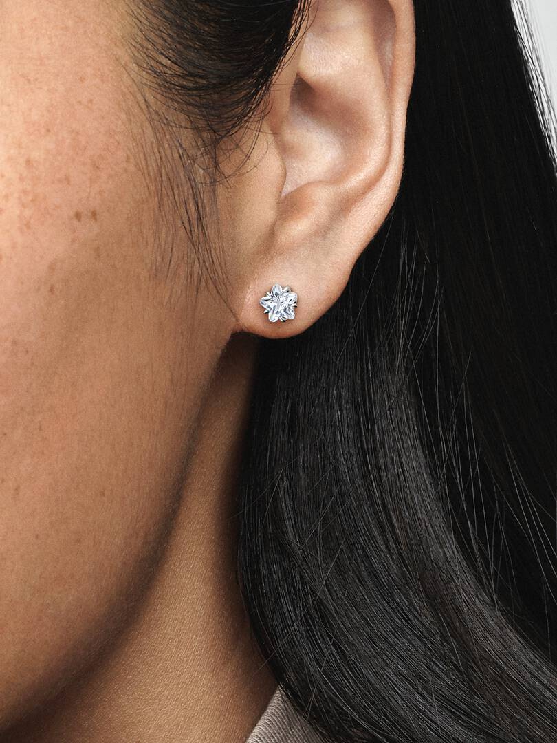 FINAL SALE - Celestial Sparkling Star Stud Earrings Sterling silver