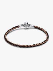 Disney The Lion King Clasp Pandora Moments Braided Leather Bracelet Sterling silver