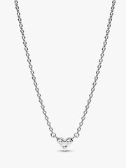 Triple Stone Heart Collier Necklace Sterling silver