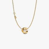 Letter C Charm Necklace 2 Quantity
