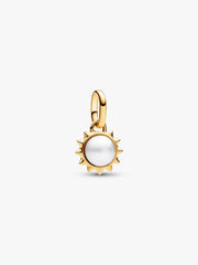 Pandora ME Treated Freshwater Cultured Pearl Sun Mini Dangle Charm 14k gold plating