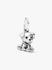 Labrador Puppy Dog Dangle Charm Sterling silver