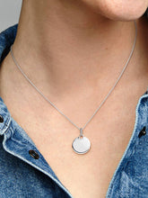 Engravable Round Tag Pendant Sterling silver