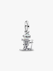 FINAL SALE - Skier Dangle Charm Sterling silver
