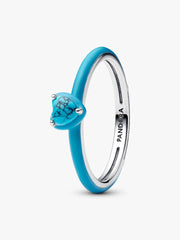 Turquoise-colored Heart Stone Ring Sterling silver
