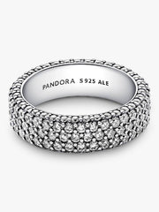 Pandora Timeless Pavé Triple-row Ring Sterling silver
