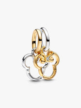 Disney Mickey Mouse & Minnie Mouse Splittable Dangle Charm Sterling silver, 14k gold plating