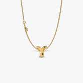 Letter Y Charm Necklace 2 Quantity