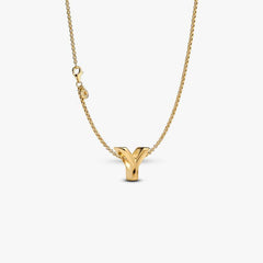 Letter Y Charm Necklace 2 Quantity