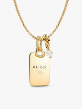 June Engravable Dangle Charm Necklace Set 3 Quantity