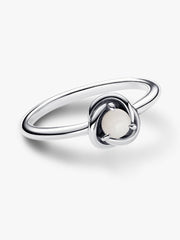 June Birthstone Eternity Circle Ring Sterling silver
