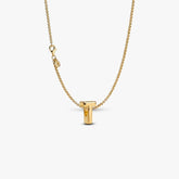 Letter T Charm Necklace 2 Quantity