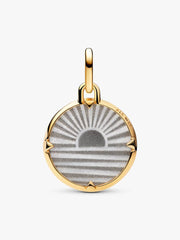 FINAL SALE - Sunrise Medallion Charm 14k gold plating