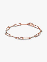 FINAL SALE - Link Chain & Stones Bracelet 14k rose gold plating