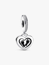 Footprint Dangle Charm Sterling silver