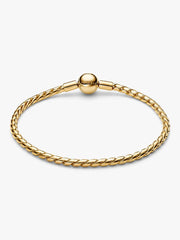 Round Clasp Wing Chain Bracelet 14k gold plating