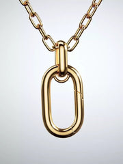Openable Large Link Chain Necklace 14k gold plating