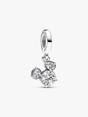 Disney Mickey Mouse Sparkling Head Silhouette Dangle Charm Sterling silver
