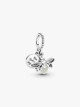 Glow-in-the-dark Firefly Dangle Charm Sterling silver