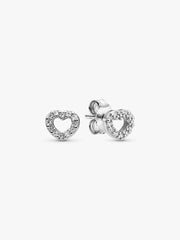 Open Heart Stud Earrings Sterling silver