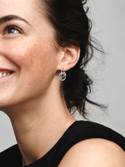 Family Always Encircled Hoop Earrings Sterling silver