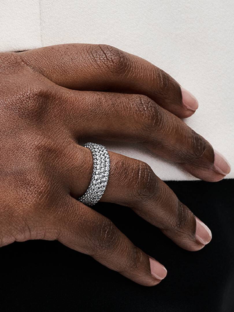 Pandora Timeless Pavé Triple-row Ring Sterling silver